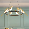 Nordic Minimalist Dining Table Bird Art Living Room Chandelier