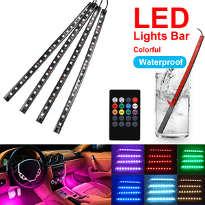 18 LED Colorful Car Interior Floor RGB Strip Light