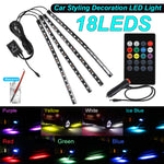 18 LED Colorful Car Interior Floor RGB Strip Light