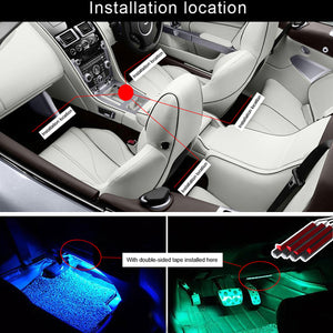 18 LED Colorful Car Interior Floor RGB Strip Light