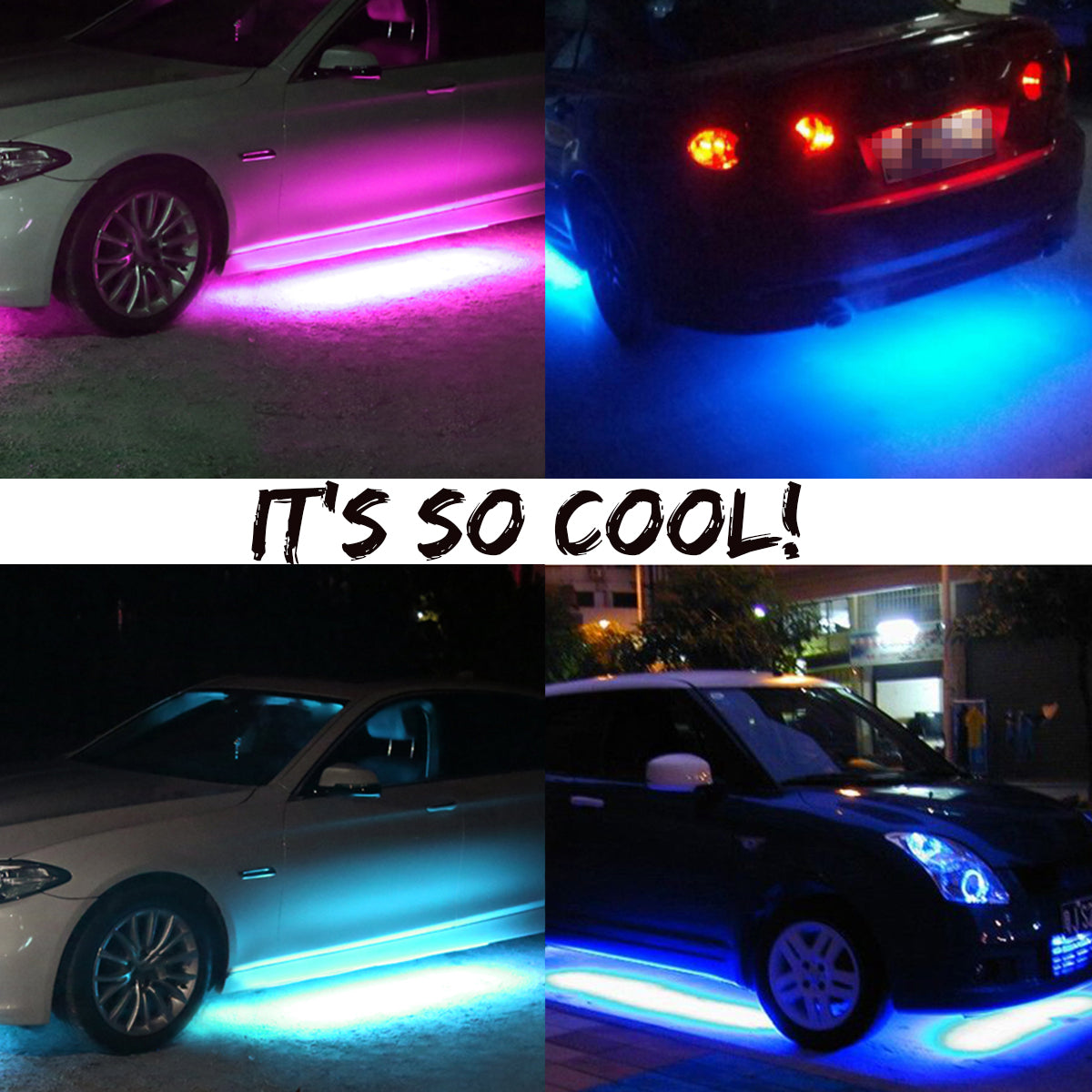 18 LED Colorful Car Interior Floor RGB Strip Light