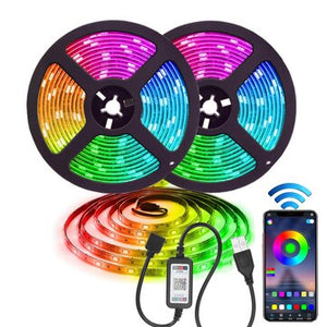 Bluetooth RGB LED Strip Light Waterproof APP USB Tape